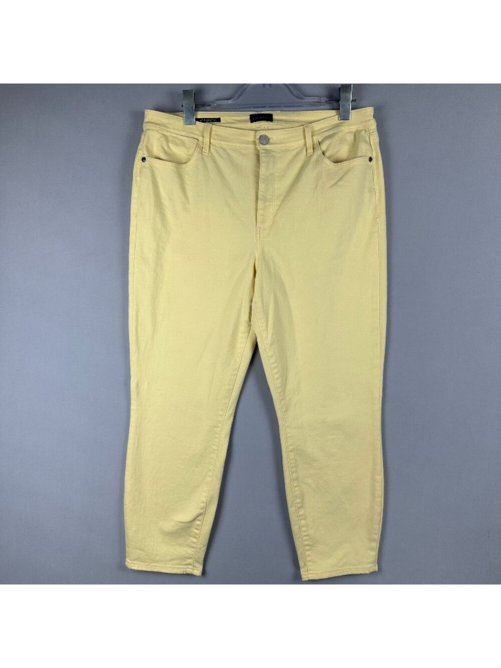 Talbots Womens Jegging Crop Jeans Size 12 Skinny Leg Light Wash Yellow